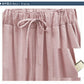 Dames Effen Kleur Elastische Taille Losse Negen-punts Broek