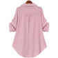 Straatmode V-Hals Casual Losse Comfortabel Shirt Voor Dames
