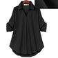 Straatmode V-Hals Casual Losse Comfortabel Shirt Voor Dames
