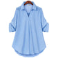 Straatmode V-Hals Casual Losse Comfortabel Shirt Voor Dames