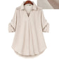 Straatmode V-Hals Casual Losse Comfortabel Shirt Voor Dames